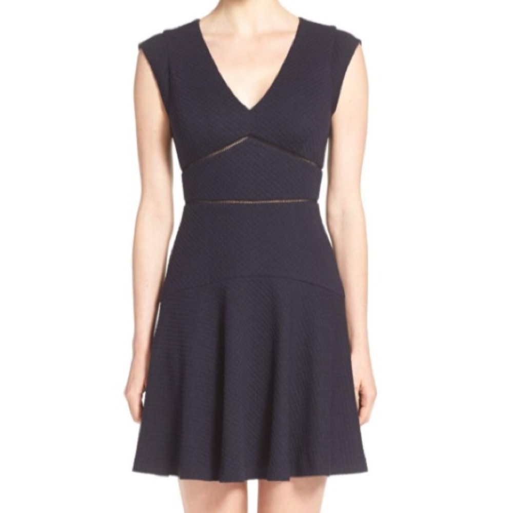 Rebecca Taylor "Taylor" v-neck navy dress